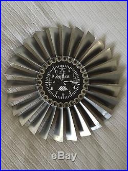 Titanium Turbine Jet Engine Disk Altimeter Clock F-5/T-38 Art Deco Memorabilia