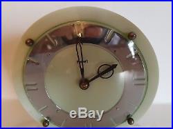 V. Fine rare/scarce vintage Ferranti Art Deco machine age electric clock chrome