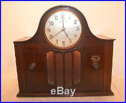 Very Rare Circa 1931 Art Deco Ingraham Mantle Clock With Radio Receiver