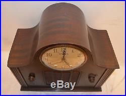 Very Rare Circa 1931 Art Deco Ingraham Mantle Clock With Radio Receiver
