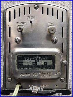 VINTAGE 1930s WARREN TELECHRON GE ART DECO LIGHTED ELECTRIC CLOCK MODEL 711