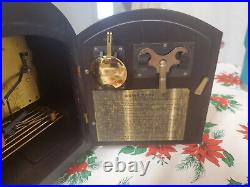 VINTAGE ART DECO LINDEN 8 DAY WESTMINSTER CHIME MANTLE CLOCK by CUCKOO CLOCK CO