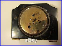 Vintage Art Deco Seth Thomas Catalin Bakelite Alarm Shelf Clock