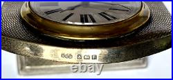 VINTAGE DENNISON ART DECO Solid Silver DESK CASED CLOCK 1930 Swiss movement runs