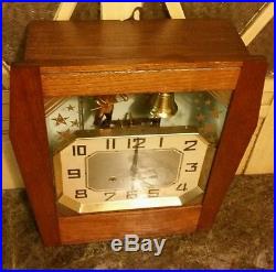 Vintage Odo French Art Deco Automation Mantlewall Clock Man With Hammer Nice