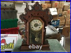 VINTAGE SETH THOMAS Tacoma City Series Walnut Parlor Mantel Clock RUNNING