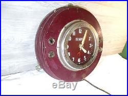 Vintagerare 1930's Art Deco Glo Dial Benrus Neon Advertising Clock