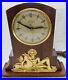 VTG. 1940’s Art Deco ELECTRIC MANTLE CLOCK by UNITED CLOCK Co. BOY with DEER