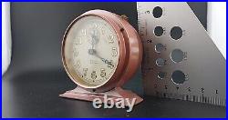 VTG'30s Art Deco WESTCLOX Pink Baby Ben Wind-up Alarm Clock Working Perfectly