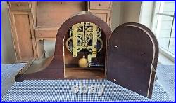 VTG'37 Seth Thomas Plymouth Tambour Mantle Clock, 891, Working Art Deco Classic