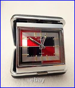 VTG CITIZEN Traveler Alarm Clock 70's Travel Folding Clock Rare Working