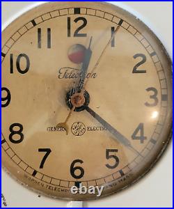 VTG GE Telechron Refrigerator Clock Ashland Massachusetts with Cord Die Cast USA