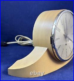 VTG Seth Thomas Dynaire 2E Blonde Wood ART DECO Clock 1950s Electric Working EUC