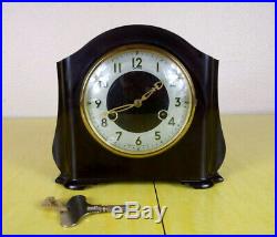 VTG Smith's Enfield St Paul 8 day Striking Mantle Clock Art Deco Bakelite FC7597