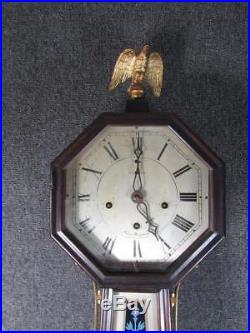 Very Clean Antique Art Deco New Haven Banjo Clock, Washington Model