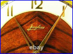 Very Long Junghans Art Deco Westminster Chiming Mantel Clock Black Forest