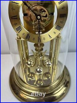 Very Nice Working Elgin Granville E49 Brass Glass 400 Day Anniversary Dome Clock