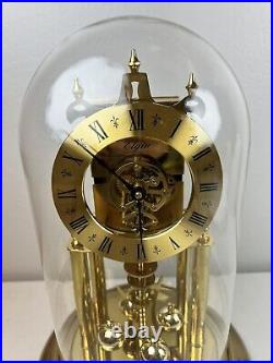 Very Nice Working Elgin Granville E49 Brass Glass 400 Day Anniversary Dome Clock