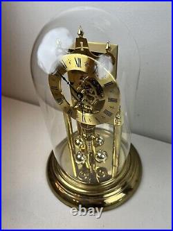 Very Nice Working Elgin Granville E49 Brass Glass 400 Day Anniversary Dome Clock