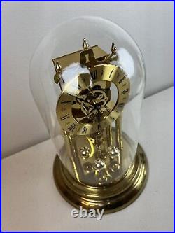 Very Nice Working Elgin Granville E49 Brass Glass 400 Day Anniversary Dome Clock