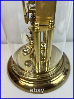 Very Nice Working Elgin Granville E49 Brass Glass 400 Day Anniversary Dome Clock