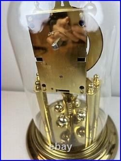 Very Nice Working Elgin Granville E49 Brass Glass 400 Day Anniversary Dome Clock