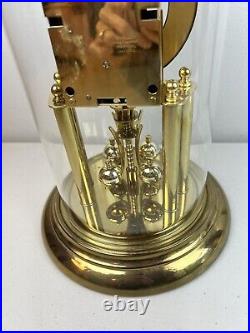 Very Nice Working Elgin Granville E49 Brass Glass 400 Day Anniversary Dome Clock