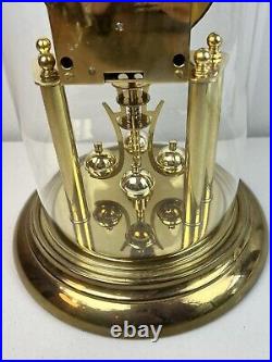 Very Nice Working Elgin Granville E49 Brass Glass 400 Day Anniversary Dome Clock