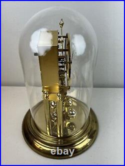 Very Nice Working Elgin Granville E49 Brass Glass 400 Day Anniversary Dome Clock