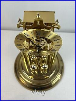 Very Nice Working Elgin Granville E49 Brass Glass 400 Day Anniversary Dome Clock