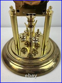 Very Nice Working Elgin Granville E49 Brass Glass 400 Day Anniversary Dome Clock