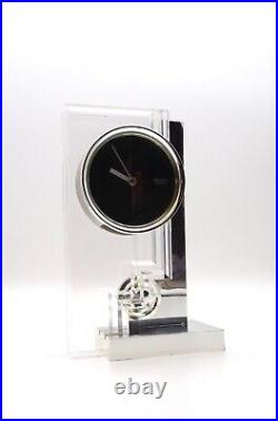 Very Rare 80s Postmodern Vintage Neo Art Deco Seiko Pendulum Desk Clock