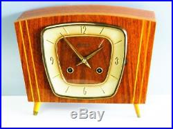 Very Rare Beautiful Later Art Deco Kieninger Chiming Mantel Clock From 50´s
