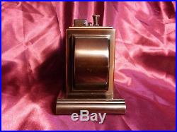 Very Rare Vintage Ronson Touch Tip 8 Day Clock Table / Desk Lighter Art Deco