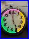 Vintage 12 Diameter Art Deco Neon Wall Clock