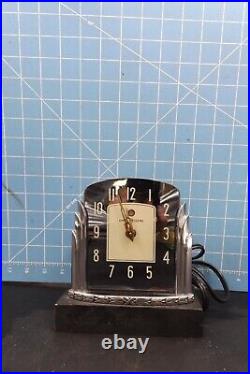 Vintage 1920-30's Art Deco Art Nouvea G. E. General Electric Desk Clock
