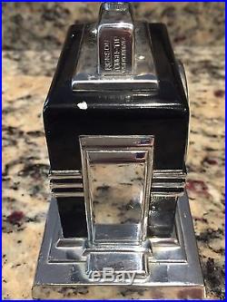 Vintage 1930's Art Deco Ronson Touch Tip Clock Lighter Maltese Falcon! Rare