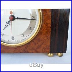 Vintage 1930's Herman Miller Art Deco Gilbert Rhode Clock Maple Macassar Ebony