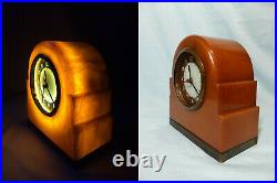 Vintage 1930s Art Deco Lackner Neon Glo Dulcy Catalin Clock