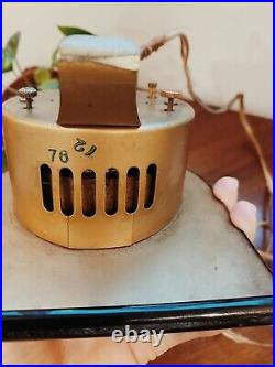 Vintage 1930s Art Deco TELECHRON Electric Alarm Clock. RARE! Made in USA 7F75