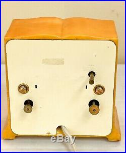 Vintage 1940's Telechron 7h101 The Imp Butterscotch Catalin Art Deco Alarm Clock