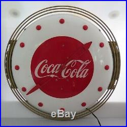 Vintage 1940s Art Deco Button Coca Cola Clock WithRings