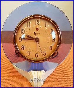 Vintage (1941-42) Art Deco Telechron Electric Alarm Clock SERENE Model 7H121