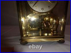 Vintage 1953 Schatz Germany Mid Century Brass Art Deco 400 Day Anniversary Clock