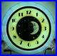 Vintage 1960’s Hyman Products Art Deco Moon Wall Clock Stars Celestial Very Rare