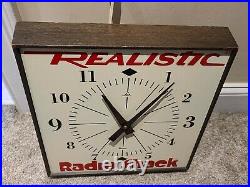 Vintage 1960's RADIO SHACK Realistic Promotional Advertising Wall Clock LUX USA