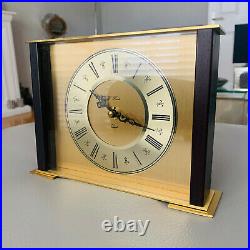 Vintage 1960s URA for F. HINDS Gold Brass Mantel Clock with SEIKO Movement, NEW