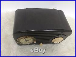 Vintage 40s-50s Art Deco Mid Century Bakelite Jewel Telechron Clock radio