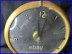 Vintage 50s Haddon Electric Clock Lighted Hour 500-U MCM Art Deco Lighted