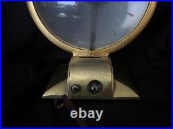 Vintage 50s Haddon Electric Clock Lighted Hour 500-U MCM Art Deco Lighted